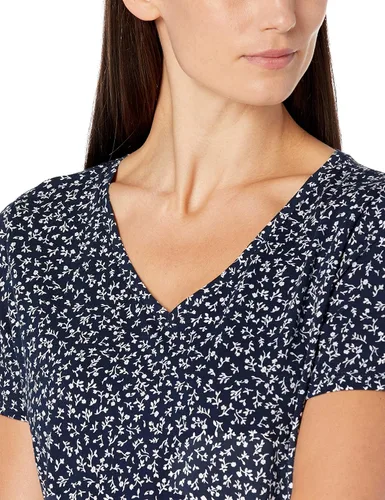 Miniatura 4 de Tienda Essentials - Camiseta de manga corta con cuello en V para mujer, corte clásico, 100% algodón, 2