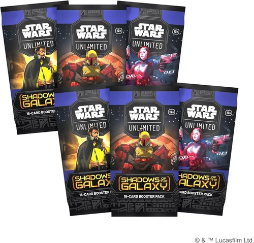 Miniatura 5 de Star Wars: Unlimited TCG Shadows of The Galaxy PRERELEASE Box - ¡Lanza tu viaje galáctico! Incluye 6 paquetes de refuerzo, a partir de 12 años, 2