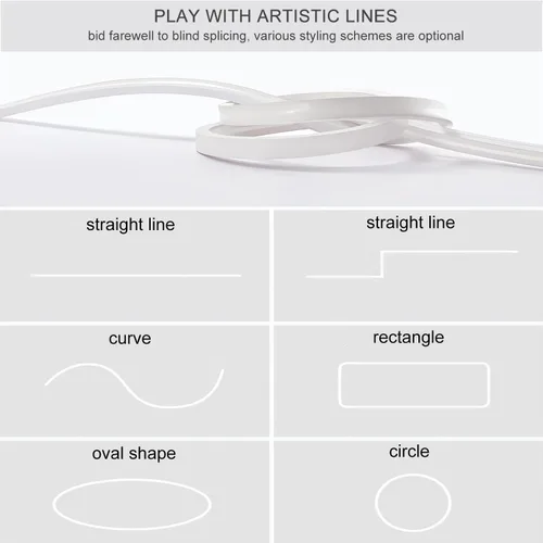 Miniatura 4 de JARBIH 16.4Ft/5M Silicone Led Channel System, Flexible Tube for DIY Neon Light, U Shape Tube for 5mm Strip Lights Installation, Suitable for