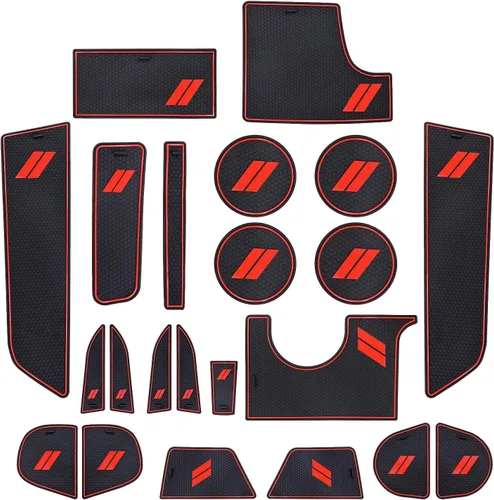 Miniatura 10 de POSAID Inserto de portavasos para Dodge Charger 2015-2023, alfombrillas antipolvo, forros para consola central, ajuste personalizado, tapetes