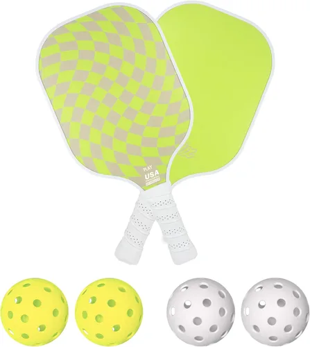 Miniatura 9 de Sonix Aprobado por USAPA Juego de 2 palas de pickleball Juego de pickleball de superficie de fibra de vidrio con 2 raquetas, 4 bolas y bolsa