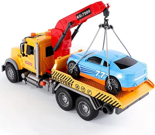 Miniatura 2 de Camión de remolque de rescate grande, juguete para niños de 1/18 para niños de 4 años en adelante, 15 pulgadas
