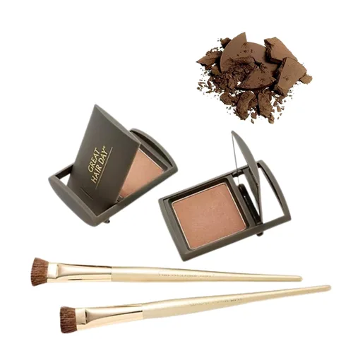 Miniatura 11 de Joan Rivers Great Hair Day Root Touch Up Powder Duo - Polvo de relleno para un cabello más grueso y de aspecto más completo (rubio ceniza)