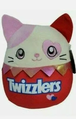 Squishmallows Peluche Kellytoy oficial, escuadrón de San Valentín, peluche de animal de felpa suave (10 pulgadas, Karina el gato (aroma a caramelo))