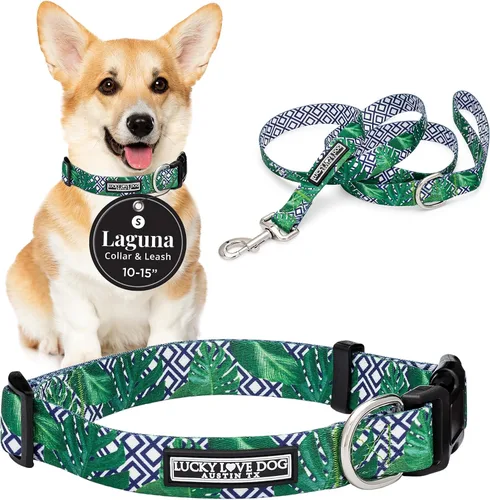 Miniatura 82 de Lucky Love Dog - Collar para perras pequeñas, diseño Blackbird de estampado alegre con flores de primavera y verano, talla XS