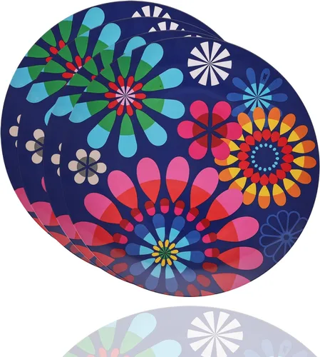 Miniatura 35 de French Bull Juego de 4 platos – Juego de 4 platos de ensalada de melamina de 9 pulgadas – Vajilla de melamina para interiores y exteriores – Foli