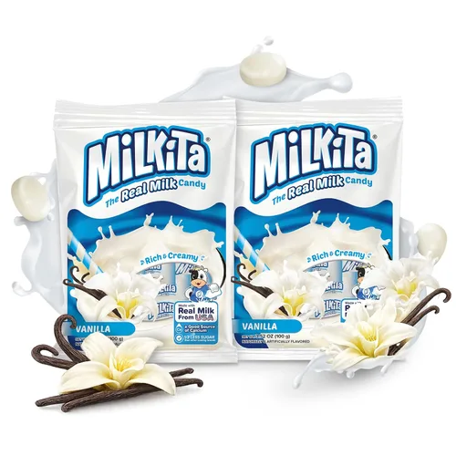 Miniatura 26 de Milkita Bites - Caramelos de leche – Dulces saludables bajos en azúcar con leche real para niños y adultos – Tamaño de bocado, caramelo sin gluten