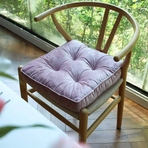 Miniatura 16 de vctops Cojines de silla navideños rojos de terciopelo suave con lazos, cómodo cojín sólido para sillas de comedor, sillas de oficina, pisos