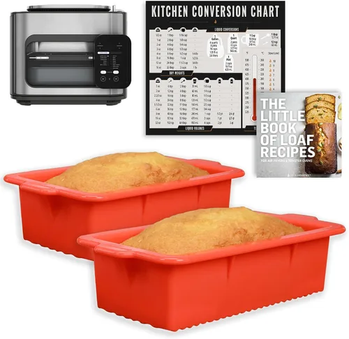 Miniatura 11 de INFRAOVENS Sartenes de silicona para freidora de aire para hornear, molde antiadherente para pasteles Cosori TurboBlaze 9 en 1 de 6 cuartos