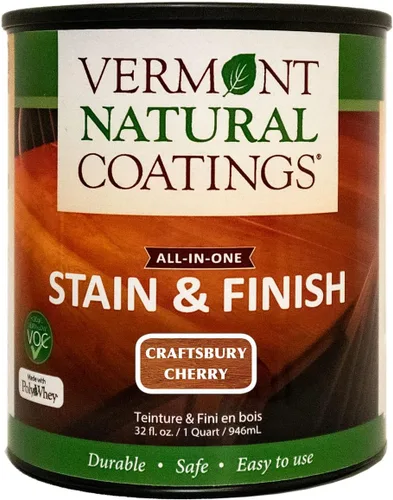Miniatura 18 de Vermont Natural Coatings PolyWhey Stain & Finish - Westfield Walnut - Cuarto de galón Westfield Nogal