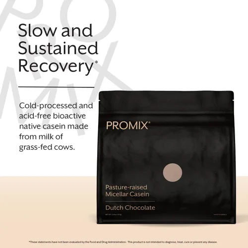 Miniatura 3 de ProMix Nutrition Proteína en polvo de caseína alimentada con pasto, criada en pasto, liberación lenta de 0.88 oz de caseína micelar – 0.18 onzas