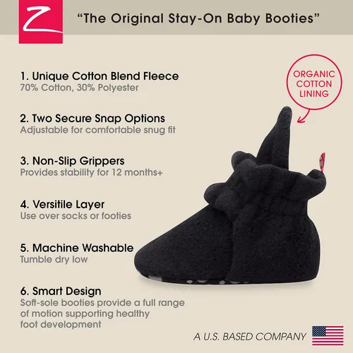 Miniatura 3 de Zutano Unisex Fleece Baby Booties, Soft Sole and Non Slip Stay On Slipper Socks for InfantToddler, Girls, Boys 3-24 Months