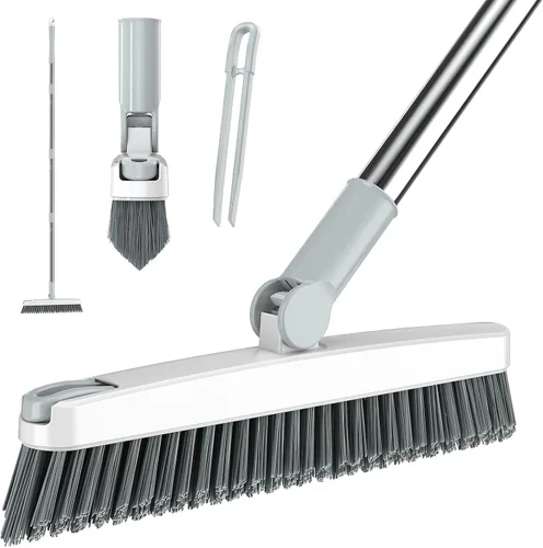 Miniatura 8 de AIR U+ Cepillo de lechada con mango largo cepillo de limpieza giratorio de 180° con pinzas para sujetar el cabello en forma de V cepillo de lechada