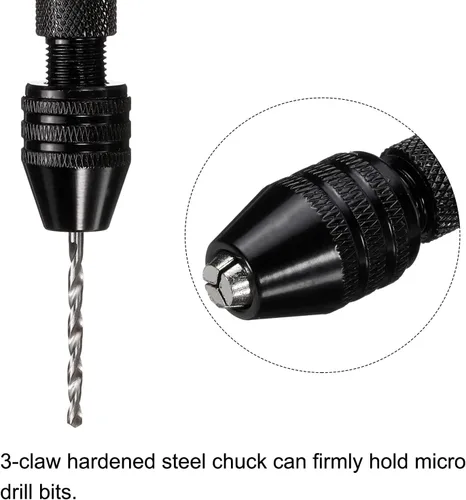 Miniatura 5 de uxcell Juego de 36 brocas de mano con tornillo de banco de pasador, brocas para PCB de 0.004 in-0.039 in, 10 piezas, brocas micro torcidas de 0.020