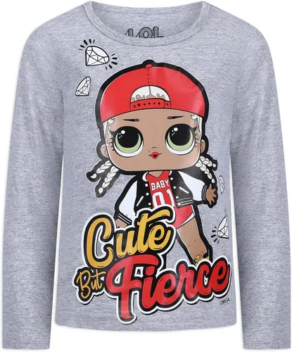 Miniatura 4 de LOL Surprise Dolls - Camisa de manga larga para niñas, paquete de 3 unidades, para niñas pequeñas y grandes, grisrosablanco