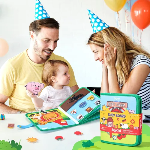 Miniatura 8 de Libro Activo JoyCat Granja para Niños Pequeños de 1 a 3 años - Regalos para Niños y Niñas de 1 Año, Libro de Actividades Educativas y Tranquilas