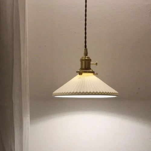 Miniatura 4 de E26 Moderna lámpara colgante creativa minimalista, lámpara de cerámica blanca, lámpara colgante de comedor, luz colgante de barra de noche