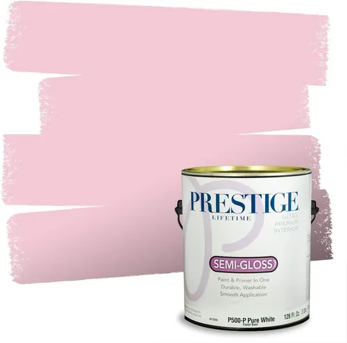 Miniatura 42 de Prestige Paints E100-T-SW6591 Pintura exterior e imprimación en uno, 1 galón, plano, combinación comparable de Sherwin Williams Amaryllis, 1 galón