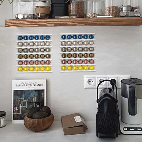 Miniatura 5 de Nespresso - Soporte para cápsulas de café, organizador de tazas K, accesorios de barra de café, organizador de montaje en pared debajo del gabinete