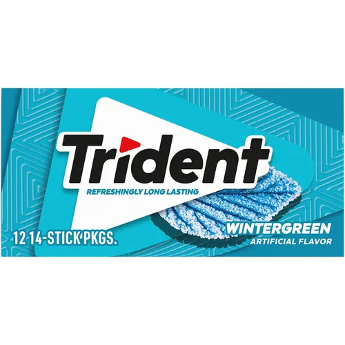 Miniatura 11 de Trident Goma de mascar Wintergreen sin azúcar, 12 paquetes de 14 piezas (168 piezas en total)