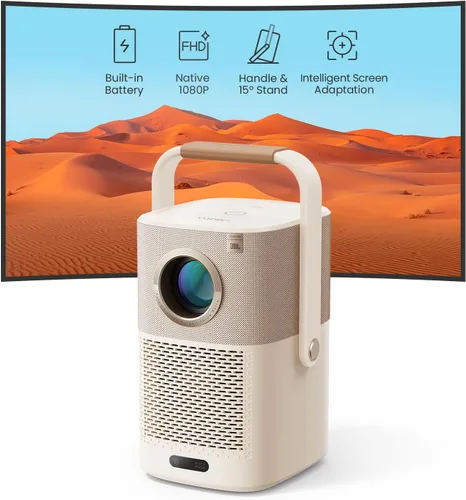 Miniatura 2 de [Sonido de JBL y batería integrada] Proyector para exteriores Yaber T2 con WiFi 6 y Bluetooth, proyector portátil de película inteligente Native