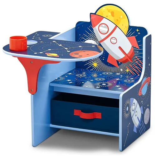Miniatura 2 de Delta Children MySize - Escritorio con silla con contenedor de almacenamiento, certificado Greenguard Gold, blanco Bianca y escritorio con silla