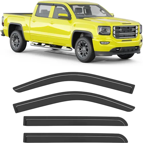 Miniatura 12 de Extra-Thick Window Rain Guard for 2004-2014 Ford F150 Extended Cab/SuperCab Rain Guards Tape-on Side Truck Window Visors Low Profile Vent Visor