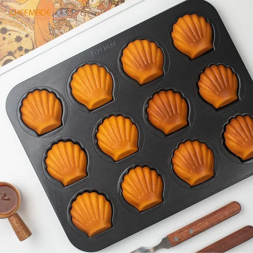 Miniatura 7 de CHEFMADE Madeleine - Sartén antiadherente de 12 cavidades de concha de vieira para hornear