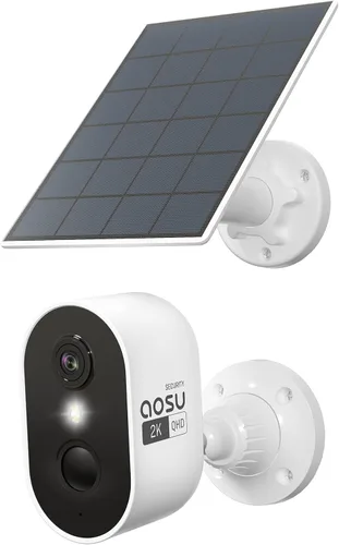 Miniatura 12 de aosu Cámaras de seguridad solar 2K inalámbricas para exteriores, cámara solar para exteriores para seguridad del hogar, cámara WiFi con visión