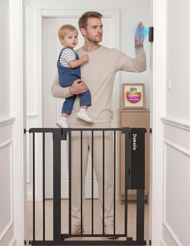 Miniatura 10 de Babelio Puerta de bebé inteligente de desbloqueo automático por infrarrojos para puertas y escaleras, puertas de cierre automático para perros