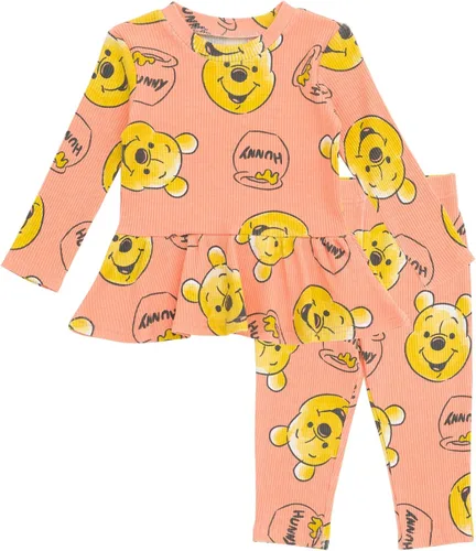 Disney Minnie Mouse Winnie the Pooh The Aristocats Lilo & Stitch Peplum - Camiseta y pantalones para recién nacidos a niños grandes