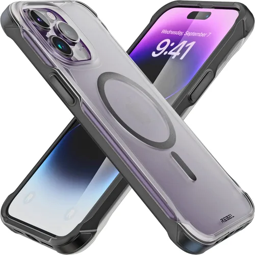 Miniatura 18 de Phone REBEL - Funda transparente para iPhone 14 Plus [Serie esmerilada Gen-4], textura mate translúcida, no se pone amarilla, protectores a prueba