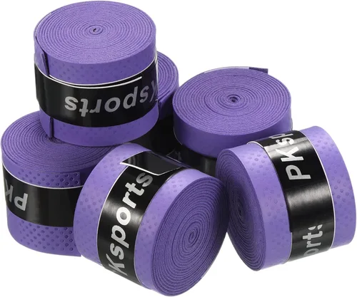 Miniatura 10 de PATIKIL Cinta de agarre de raqueta de tenis, PU Overgrip Ronda Surco Antideslizante Absorbe el sudor para caña de pescar de bádminton
