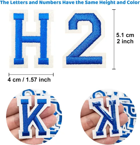 Miniatura 2 de Jongdari 30 piezas de números para planchar para ropa, pequeños parches de números bordados con adhesivo planchado, 3 juegos de 0-9 apliques