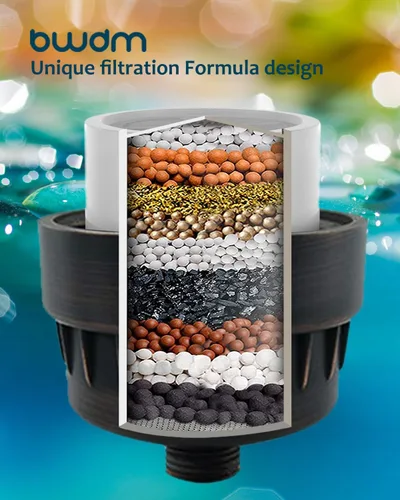Miniatura 2 de Filtro de ducha, filtro para agua dura, filtro de cabezal de ducha de 15 etapas, cartucho que elimina cloro, metales pesados y otros sedimentos