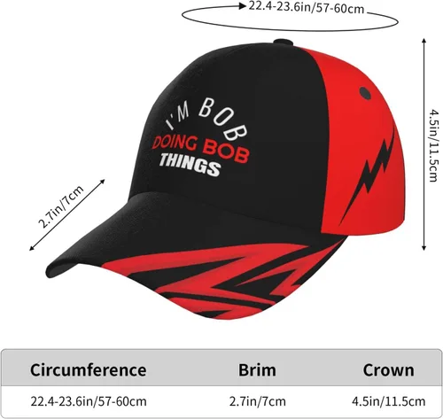 Miniatura 5 de I'm Bob Doing Bob Things - Gorras de béisbol para hombre, diseño de mezclilla lavada, gorra ajustable
