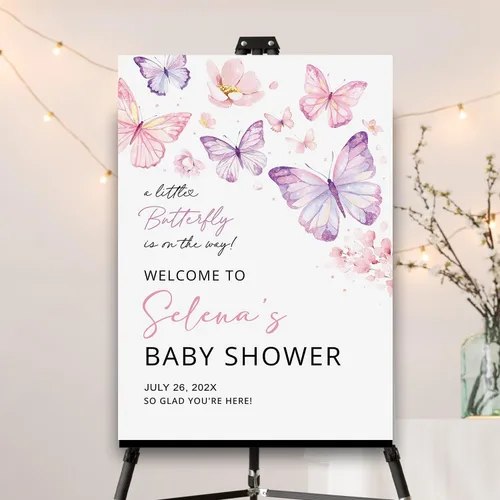 Miniatura 27 de Letrero personalizado de flores silvestres para baby shower, letrero de bienvenida para baby shower, decoración de fiesta de plástico con estacas