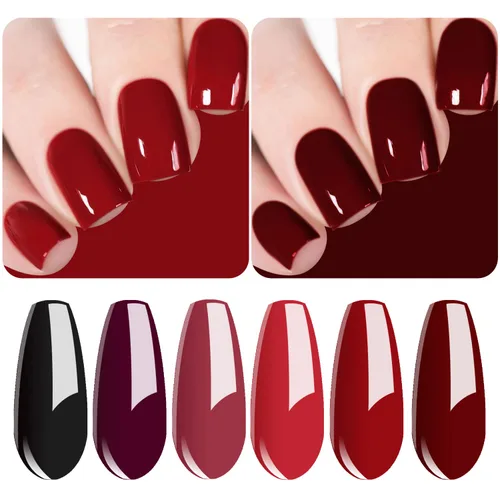 Miniatura 10 de Vishine Esmalte de uñas de gel negro, 0.6 onzas líquidas, esmalte de gel semipermanente, lámpara UV LED, cura, arte de uñas, manicura en casa, negro