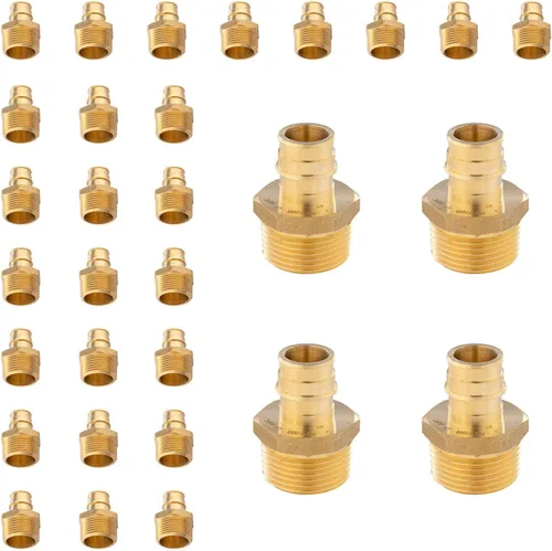 Miniatura 53 de Paquete de 2 accesorios de expansión Niikappu Pex-A, adaptador de flujo completo NPT hembra de 1 pulgada Pex-A x 1 pulgada, accesorio de tubería