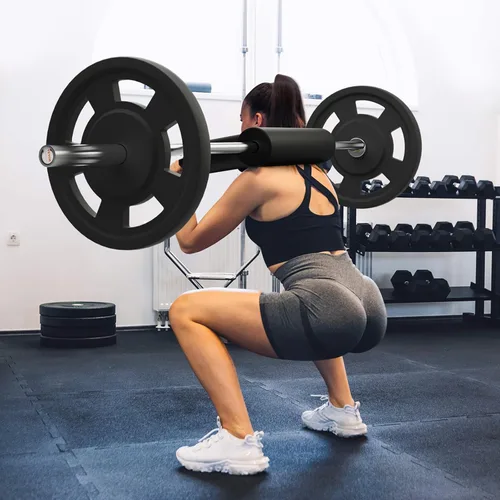Miniatura 8 de VEVOR Safety Squat Bar, 700 & 1500 LBS, Plus 500 LBS Hex Barbell Trap Bar, Ideal for Squats, Deadlifts, Lunges, Rehab