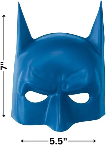 Miniatura 2 de Batman Heroes Unite Máscara de plástico azul de lujo (7 x 5.5 pulgadas), paquete de 1, perfecta para fiestas temáticas y eventos de cosplay