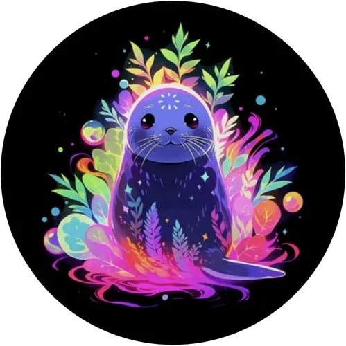 Miniatura 3 de PopSockets PopGrip intercambiables con sello de león marino marino