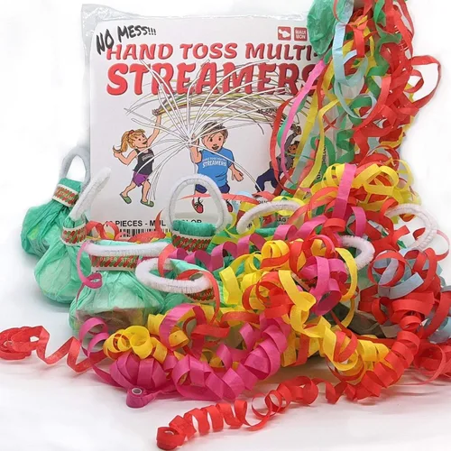 Paquete de 10 serpentinas multicolor para lanzar a mano, sin ensuciar, para bodas, graduaciones, cumpleaños, fiestas y 4 de julio o cualquier fiesta