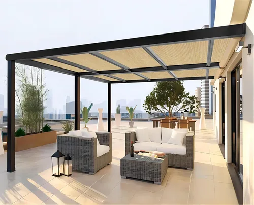 Miniatura 7 de Shatex - Toldo de tela con oscurecimiento del 90% de 1,83 m x 3,05 m con ojales para cubierta de pérgola y dosel, color trigo, 12 bolas elásticas