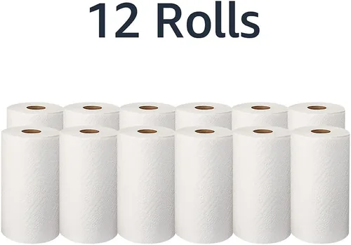 Miniatura 3 de AmazonCommercial - Toallas de papel de cocina adaptadas de 2 capas, color blanco (SOFI-054) A granel Tamaño adaptable Envueltas