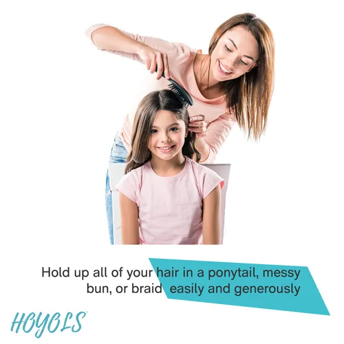 Miniatura 6 de HOYOLS Bandas de goma de pelo blanco de 3/4 pulgadas para ligas para el cabello, pequeñas bandas elásticas para coleta de caballo para mujeres