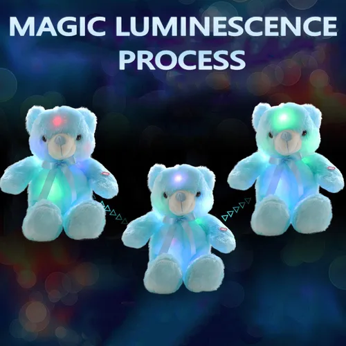 Miniatura 4 de Osos de peluche LED, animales de peluche, lindo oso brillante con luces de peluche, juguetes creativos luminosos de colores para habitación, niños