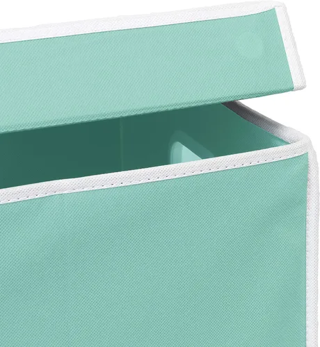 Miniatura 6 de Cesto sencillo para la ropa sucia con tapa. Turquesa