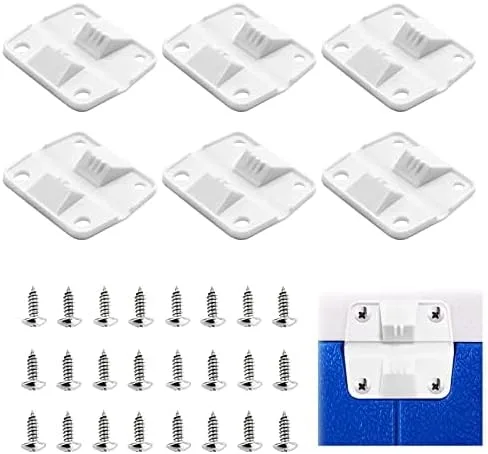 Bisagras de repuesto para refrigeradores, 6 bisagras de repuesto, 24 tornillos, compatibles con Coleman Coolers 5253 6262 6270 reemplazo de bisagras