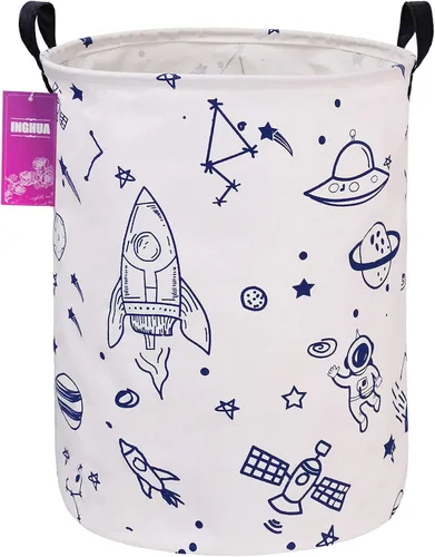 Miniatura 28 de Cesta de lavandería grande de tela de lona ligera, cesta de almacenamiento para juguetes, ropa sucia plegable, impermeable, para dormitorios